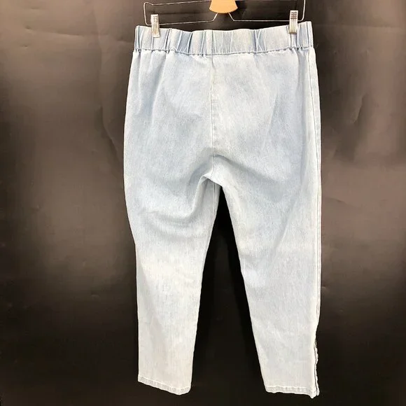 SOFT SURROUNDINGS Stretch Cotton Metro legging jeans jegging light L petite PL - Picture 6 of 8